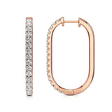 Mode | Round Lab-Grown Diamond Sleek Hoop Earrings - Nivara