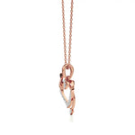 Sneh | Elegant Round Lab Grown Diamonds with Ruby Accent Heart Pendant - Nivara