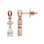 Vanya | Round & Pear Lab-Grown Diamond Tear Drop Studs - Nivara