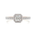 Amara | Asscher-cut Lab-Grown Diamond Halo Ring - Nivara