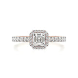 Amara | Asscher-cut Lab-Grown Diamond Halo Ring - Nivara