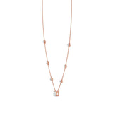 Anek | Radiant Solitaire & Round Lab Grown Diamond Necklace