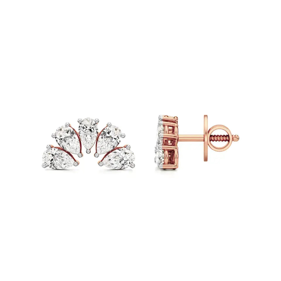 Mode | Round & Marquise Lab-Grown Diamond Swirl Studs - Nivara