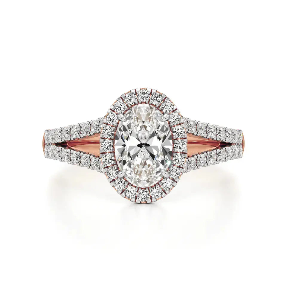 Mira | Classic Oval-cut with Halo - Nivara