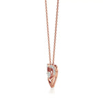Sneh | Classic Round & Pear Lab Grown Diamonds Heart Pendant - Nivara