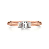 Aria | Emerald Lab-Grown Diamond Three-Stone Ring - Nivara