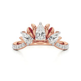 Flora | Round & Pear Lab-Grown Diamond Ring with Pav�� Accents - Nivara