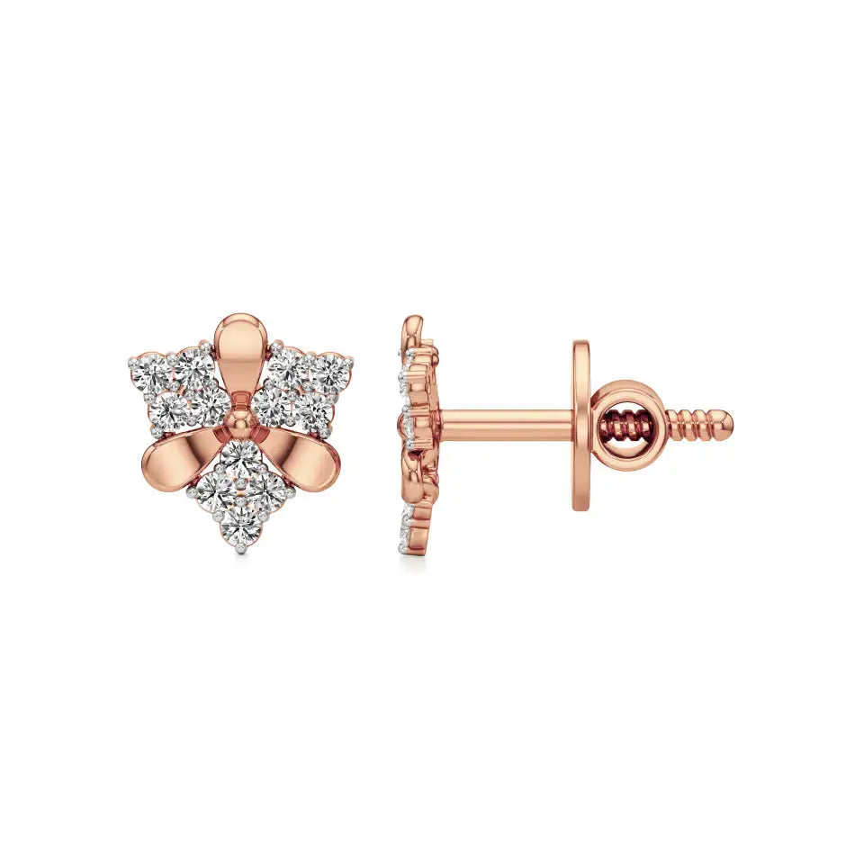 Flora | Round Lab-Grown Diamonds Clustered Studs - Nivara