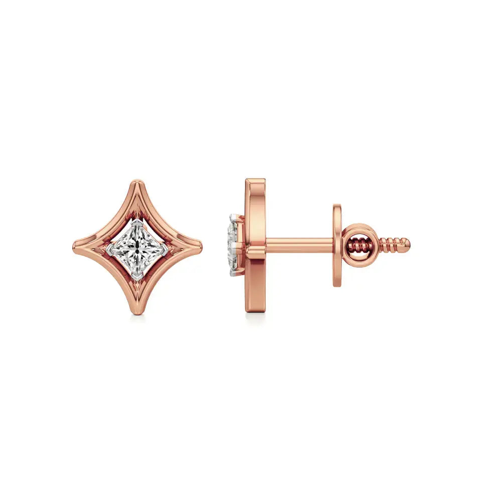 Mode | Princess Lab-Grown Diamond Solitaire Studs - Nivara