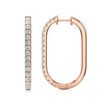 Mode | Round Lab-Grown Diamond Sleek Hoop Earrings - Nivara