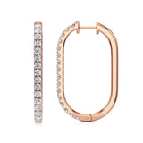 Mode | Round Lab-Grown Diamond Sleek Hoop Earrings - Nivara
