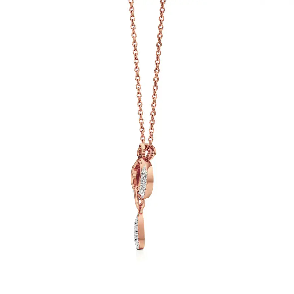 Sneh | Elegant Round Lab Grown Diamonds Heart Pendant - Nivara