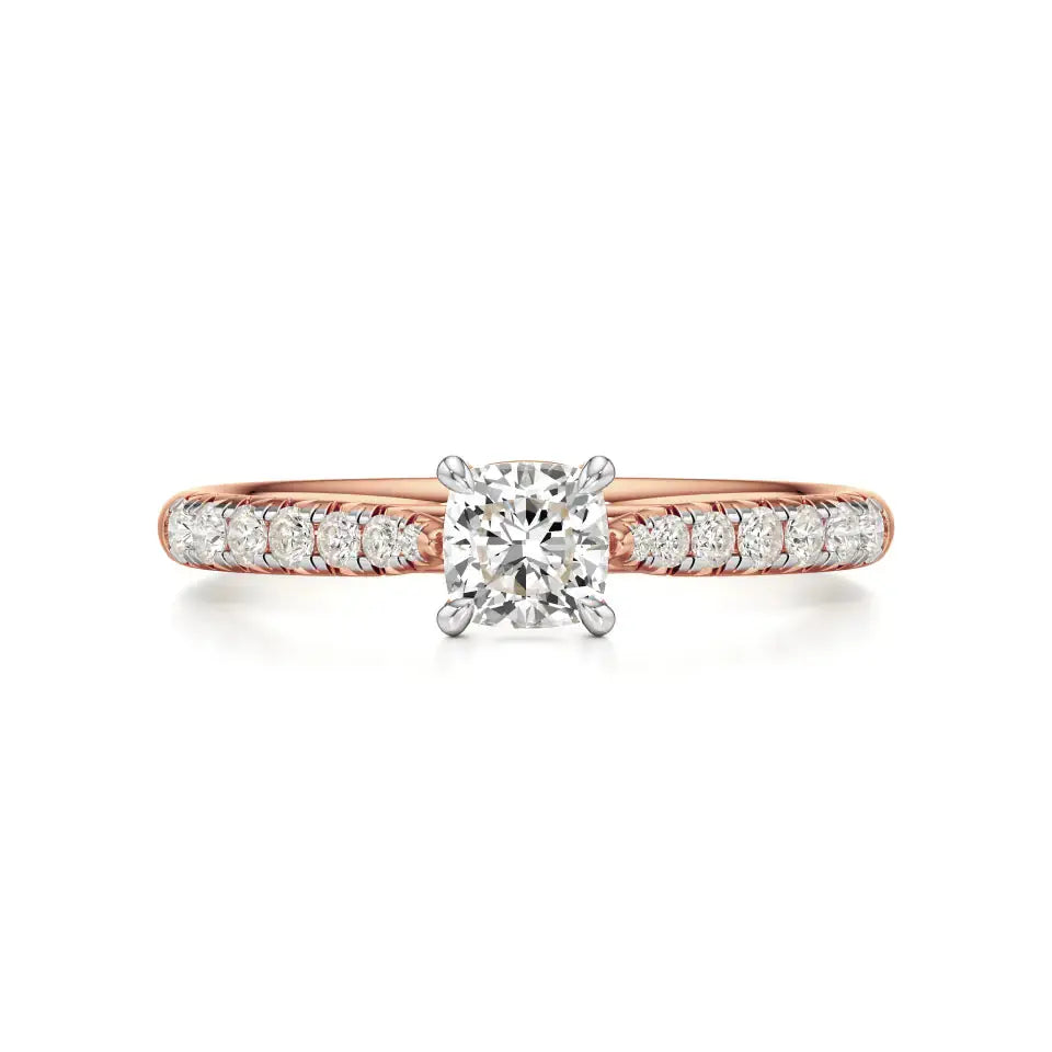 Amara | Round & Cushion Lab-Grown Diamond Ring - Nivara
