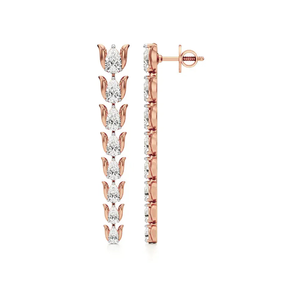 Mode | Pear Lab-Grown Diamonds Dangler Earrings - Nivara