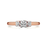 Aria | Round Lab-Grown Diamond Three-Stone Ring - Nivara