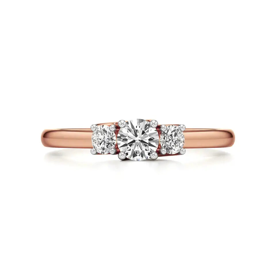 Aria | Round Lab-Grown Diamond Three-Stone Ring - Nivara