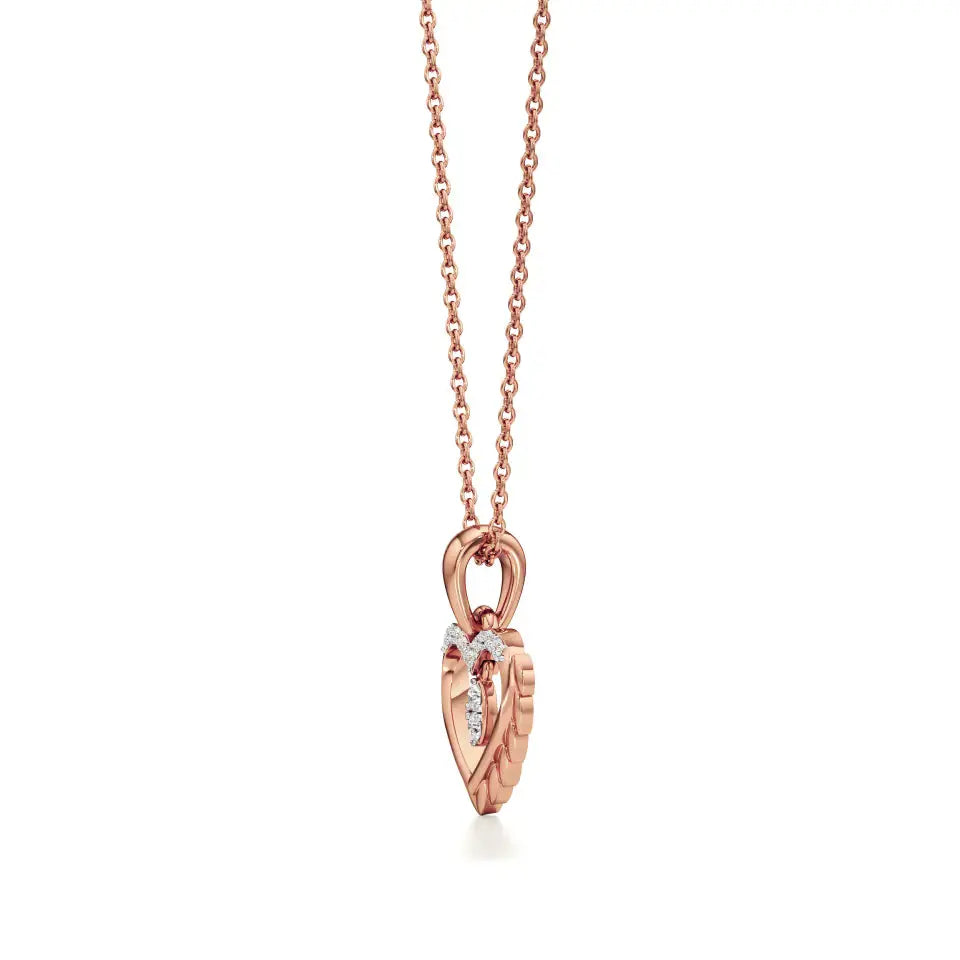 Sneh | Round Lab Grown Diamonds Heart Pendant - Nivara