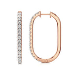 Mode | Round Lab-Grown Diamond Sleek Hoop Earrings - Nivara