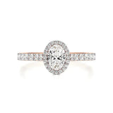 Mira | Round & Oval Lab-Grown Diamond Halo Ring - Nivara