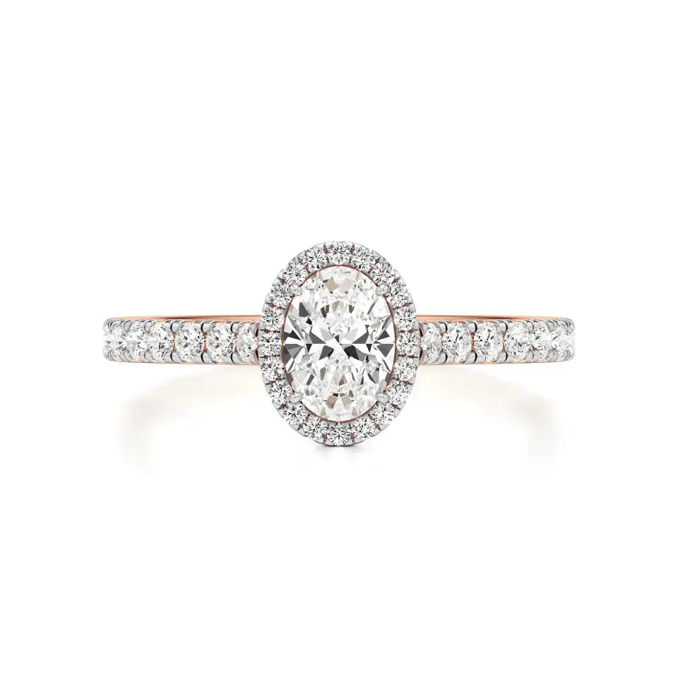 Mira | Round & Oval Lab-Grown Diamond Halo Ring - Nivara