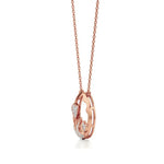 Sneh | Round Lab Grown Diamonds Dual Heart Pendant - Nivara