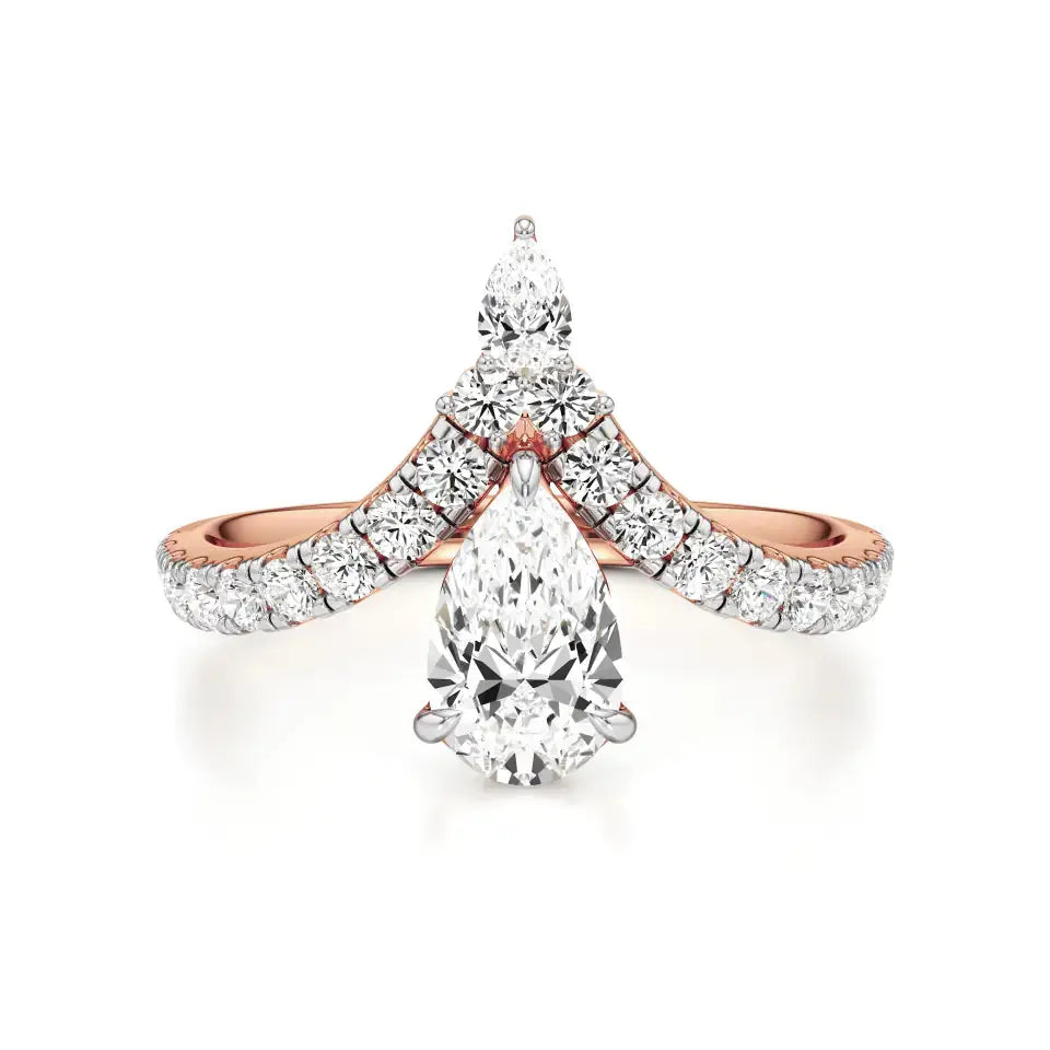 Amara | Pear Lab-Grown Diamond Solitaire Ring - Nivara