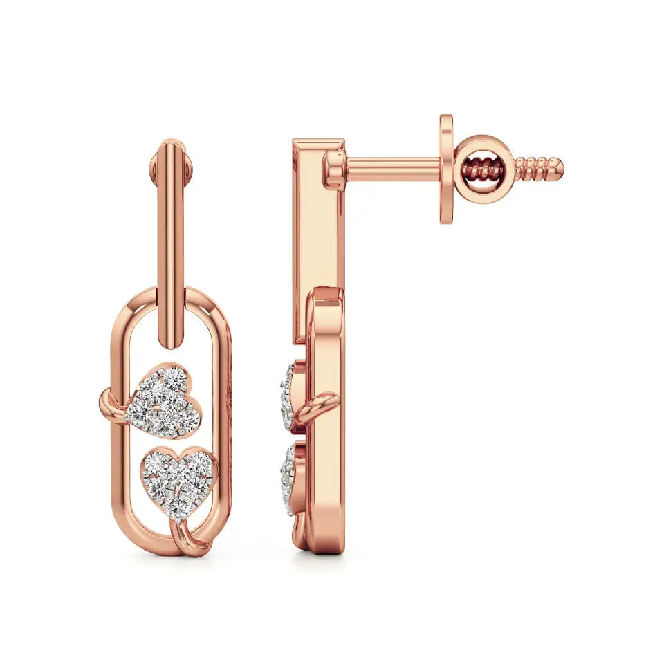 Sneh | Round Lab-Grown Diamonds Clustered Drop Earrings - Nivara