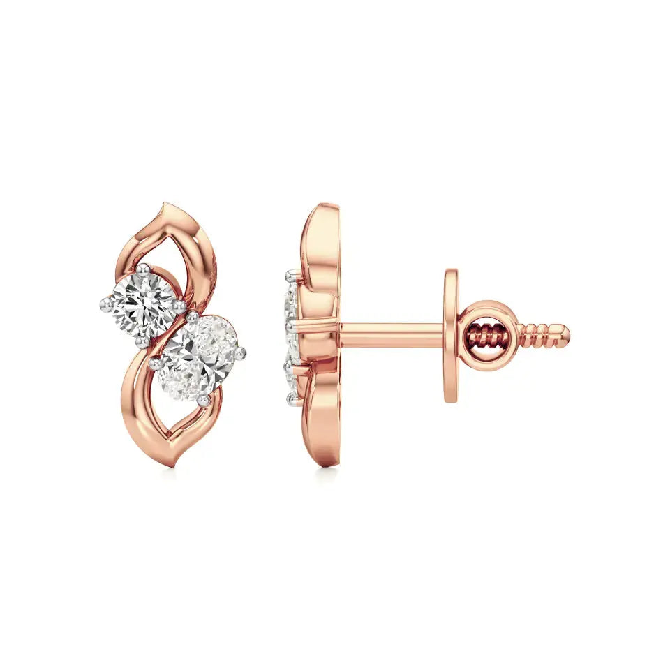 Mode | Round & Oval Lab-Grown Diamond Duo Studs - Nivara