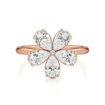 Flora | Pear Diamonds in Flora Design - Nivara
