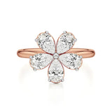 Flora | Pear Diamonds in Flora Design - Nivara