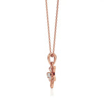 Flora | Diamonds Clustered Floral Design with Ruby Accent Pendant - Nivara