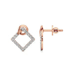 Mode | Round Lab-Grown Diamonds Halo Earrings - Nivara