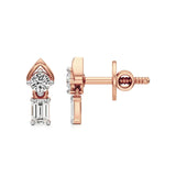 Mode | Round & Emerald Lab-Grown Diamond Drop Earrings - Nivara