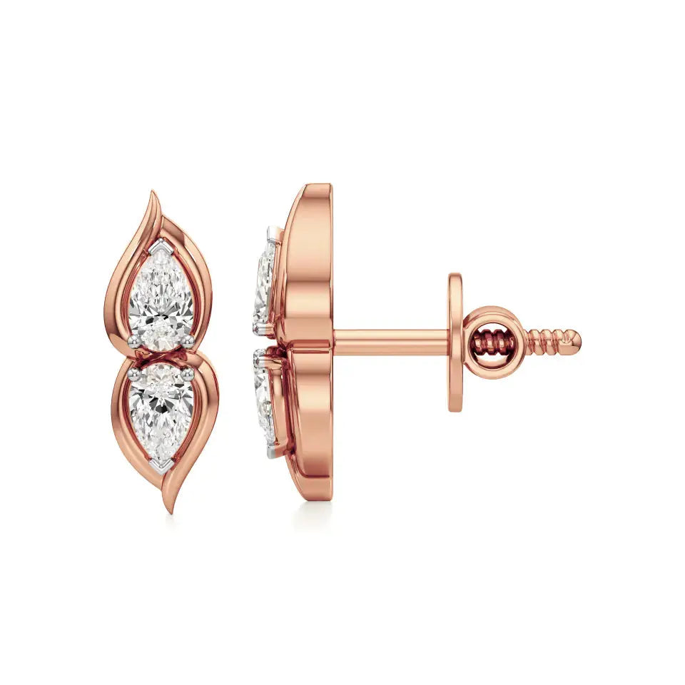 Mode | Pear Duo Lab-Grown Diamond Studs - Nivara