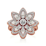 Flora | Round & Pear Lab-Grown Diamond Ring - Nivara