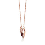 Sneh | Ruby & Lab Grown Diamonds Heart Pendant - Nivara