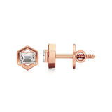 Amaya | Emerald-Cut Solitaire Lab-Grown Diamond Studs