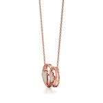 Sneh | Elegant Round Lab Grown Diamonds Dual Heart Pendant - Nivara