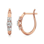 Aria | Trio Round Lab-Grown Diamond Hoop Earrings - Nivara