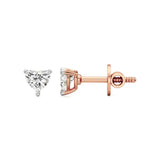 Sia | Three Prong Studs with Heart Shaped Solitaire Lab-Grown Diamond - Nivara