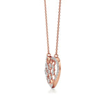 Sneh | Elegant Round Lab Grown Diamonds Heart Pendant - Nivara