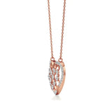 Sneh | Elegant Round Lab Grown Diamonds Heart Pendant - Nivara