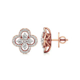 Flora | Round Lab-Grown Diamonds Quatrefoil Studs - Nivara