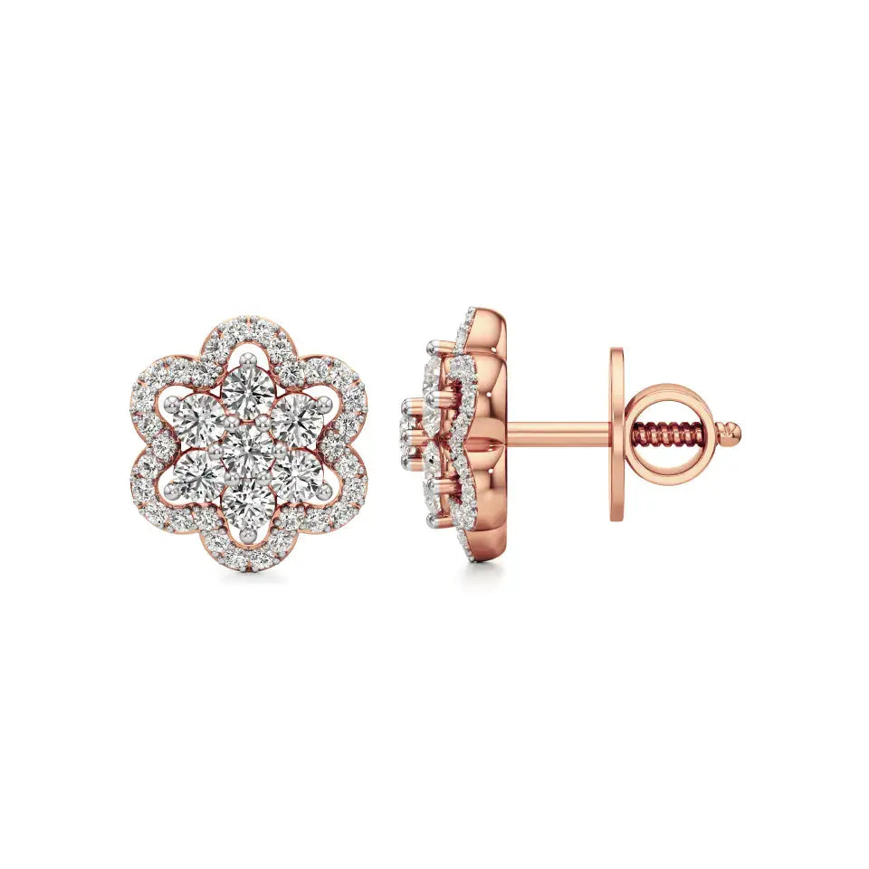 Flora | Round Lab-Grown Diamond Studs - Nivara