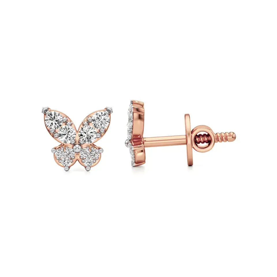 Vanya | Round Lab-Grown Diamonds on Butterfly Design - Nivara