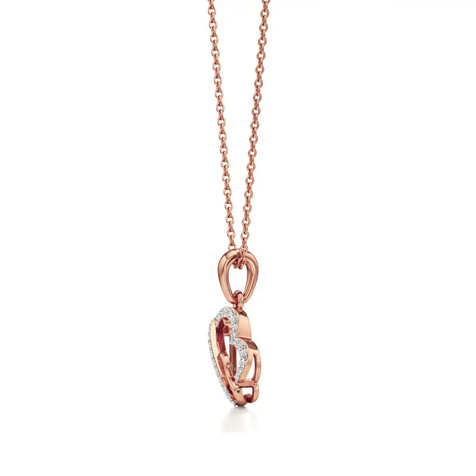 Sneh | Round Lab Grown Diamonds Heart Pendant - Nivara
