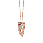 Sneh | Round Lab Grown Diamonds Heart & Petals Pendant - Nivara