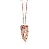 Sneh | Round Lab Grown Diamonds Heart & Petals Pendant - Nivara