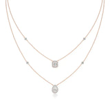 Mira | Emerald & Pear Lab Grown Diamond with Halo  Necklace - Nivara