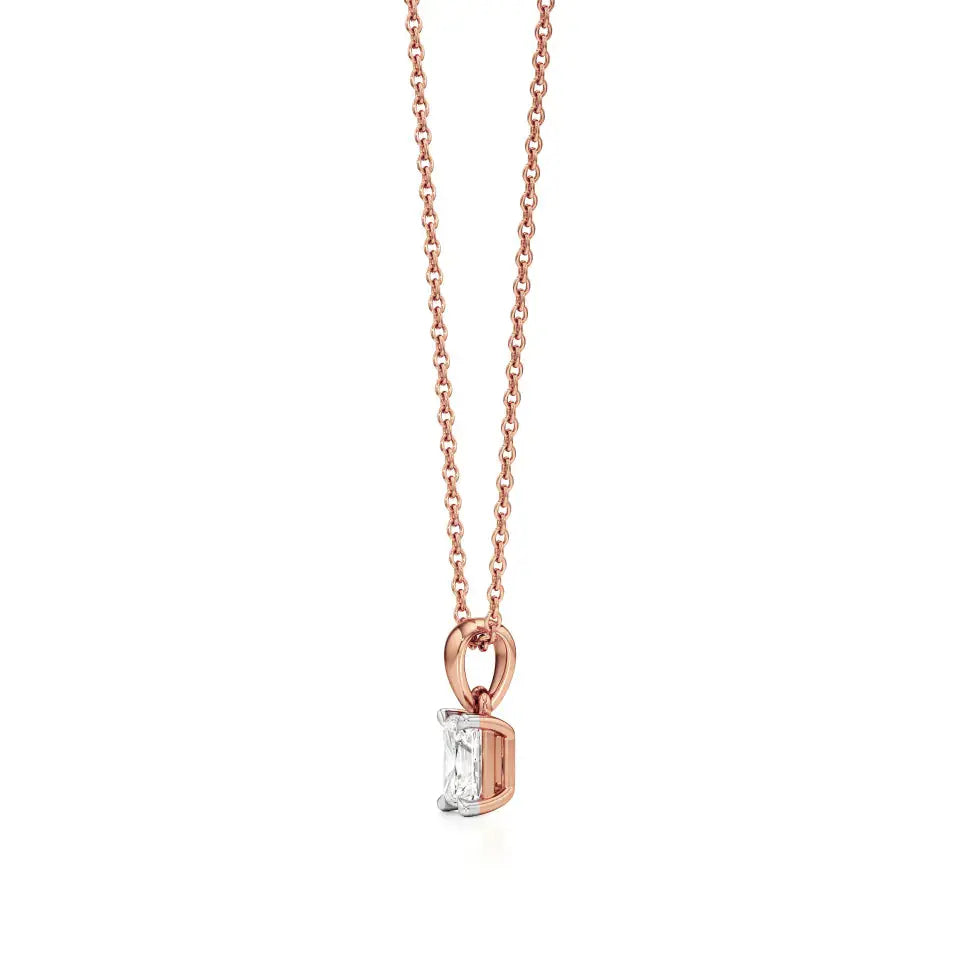 Thea | Radiant-Cut Solitaire Lab Grown Diamond 4-Prong Setting Pendant - Nivara